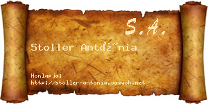 Stoller Antónia névjegykártya
